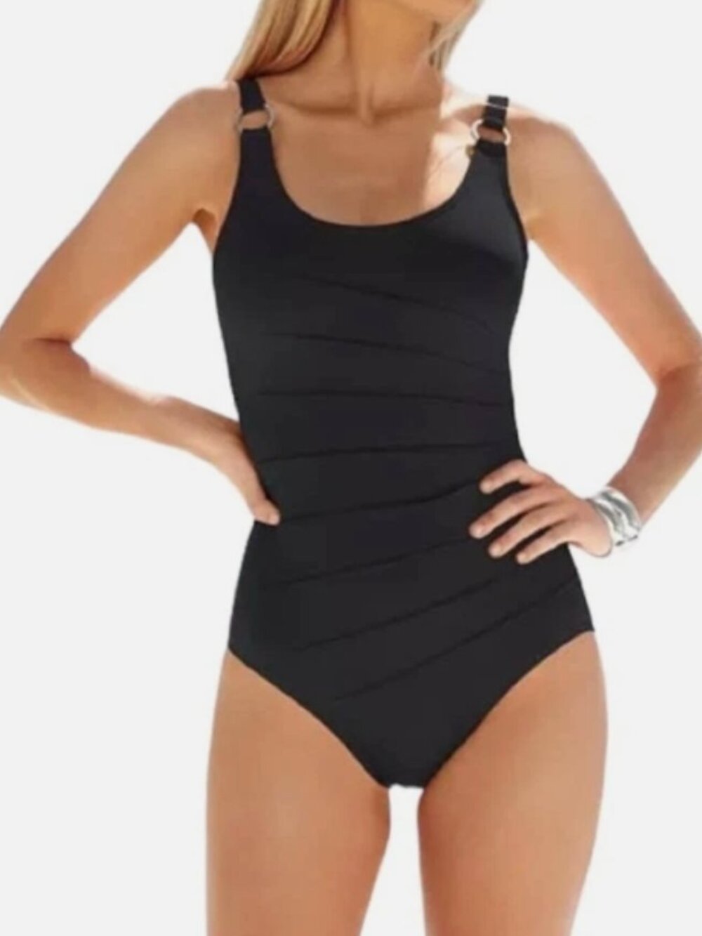 NWT! Calvin Klein Black Starburst One Piece Swimsuit NEW!